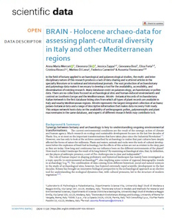 BRAIN - Holocene archaeo-data
												for assessing plant-cultural diversity in Italy and other Mediterranean region.